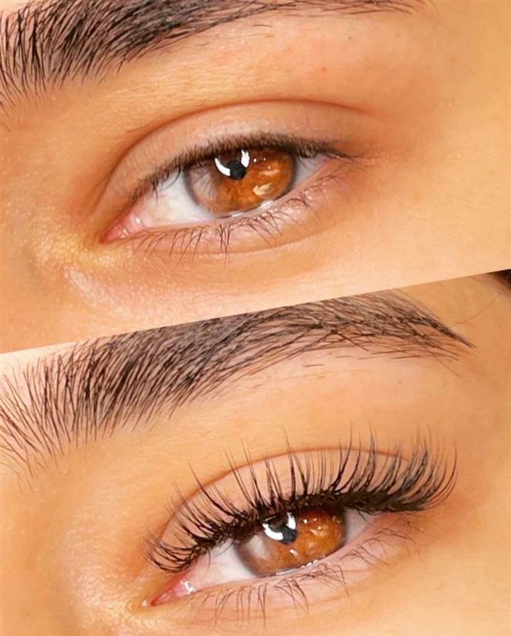 Lash extensions before and after – natural to dramatic